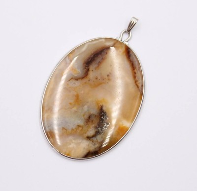 Auktion 374<br>Montana-Achat-Anhänger, Silberfassung, ca. 6 x 4cm [1]