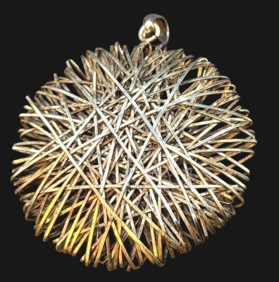 Auktion 374<br>MILOR ITALY STERLING SILVER MODERNIST, gr. runder Flechtanhänger, Silber-925-, D-ca. 5 cm, 15,7 gr [1]