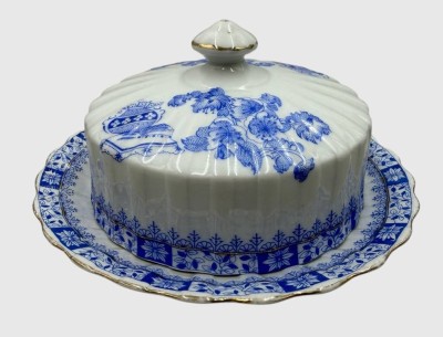 Auktion 374<br>runde Käseglocke,  Bavaria, China Blau, H-9 cm, D-18 cm [1]