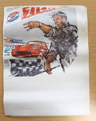 Auktion 374<br>ca. 15 gleiche Motorsport-Plakate, Internationales ADAC-12-Stunden-Rennen für Tourenwagen am Nürburgring, wohl 60/70er Jahre [1]