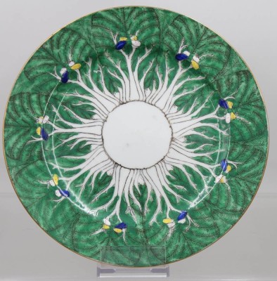 Auktion 374<br>Teller, China, Bok Choy Dekor, gemarkt, D-26,2cm [1]