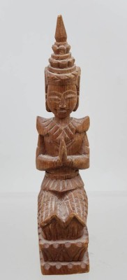 Auktion 374<br>handgeschnitzte thailändische Teppanom-Holzstatue, ca. H-22cm [1]