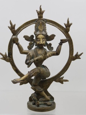 Auktion 374<br>klassische Bronzestatue des hinduistischen Gottes Shiva Nataraja, ca. H-27cm [1]