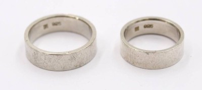 Auktion 374<br>Paar 925er Silber-Ringe, 10,8gr., ca. RG 59 u. 51 [1]