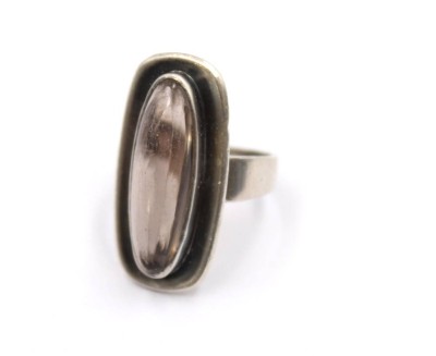 Auktion 374<br>925er Silber-Ring, mit Rauchquarz, 6,4gr., RG 53 [1]