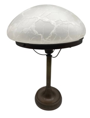 Auktion 374<br>TISCHLAMPE, Strindbergslampa, H-46 cm, Metallstand, Glasschirm [1]