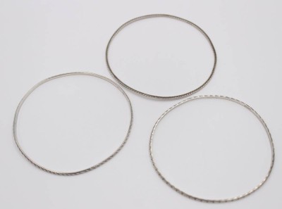 Auktion 374<br>3 Silber-Armreife, 800er Silber, zus. 11,4gr., D-6,8cm [1]