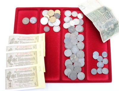 Auktion 374<br>Konvolut div. Kleinmünzen Rentenmarkscheine, Deutsches Reich,  ab ca. 1897 [1]