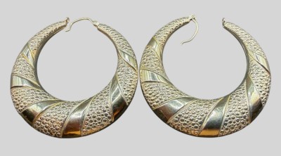 Auktion 374<br>Paar Silber Creolen-925-, D-ca. 4 cm, 8,28 gr. [1]