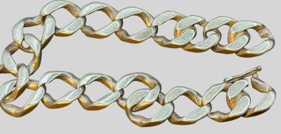 Auktion 374<br>massives Silber-Herrenarmband (geprüft), L-21 cm, 38,21 gr [1]