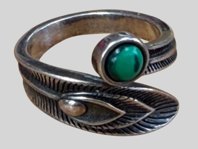 Auktion 374<br>Silberring-925- mit Malachit, RG 55, 5,03 gr. [1]