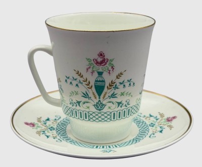 Auktion 374<br>Kaffeetasse und Untertassen von Lomonosov, Dekor „Maggio“,, Leningrad UDSSR [1]