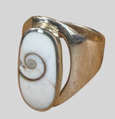 Auktion 374<br>massiver Shiva Auge (Muschel) Silber-925- Ring, RG 59, 6,87 gr [1]
