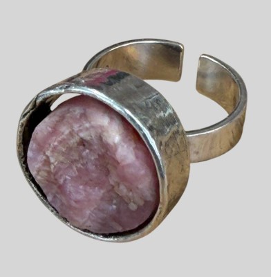 Auktion 374<br>massiver Silberring-800- mit Natur Rosenquartz, 11,70 gr [1]