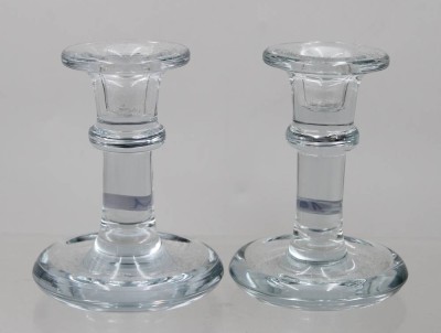 Auktion 374<br>Leuchterpaar, Holmegaard, ca. H-13,5cm [1]