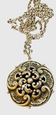 Auktion 374<br>Silber Halskette mit gr. Silber Anhänger-835-, L-70 cm, D-4 cm, 22,93 gr. [1]