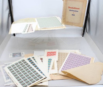 Auktion 374<br>Konvolut div. Marken, Bögen etc., Deutschland [1]
