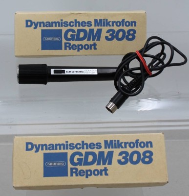 Auktion 374<br>2x Handmikrofone, Grundig GDM 308 Report , orig. Schachteln [1]