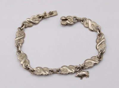 Auktion 374<br>900er Silber-Armband, älter, 17,7gr., L-22cm [1]