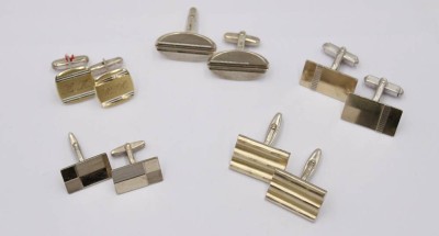Auktion 374<br>5 Paar div. Manschettenknöpfe, Silber, zus. ca. 62gr. [1]
