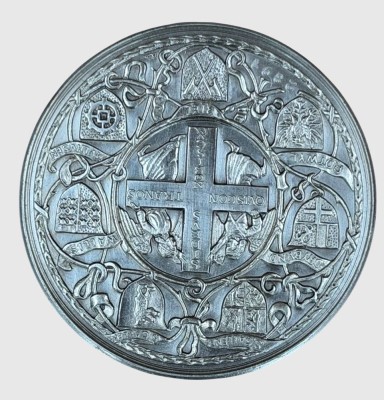 Auktion 374<br>Medaille Patenpfennig Nachdruck 1974, Silber-900, D-4 cm, 24,90 gr, nummerierte Auflage, dies Nr. 2891 [1]