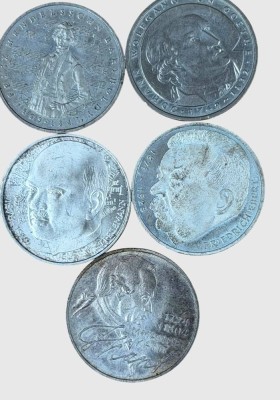 Auktion 374<br>5x5 Mark Münzen, BRD [1]