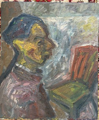 Auktion 374<br>anonymes Portrait, Öl/Malfaser, 61x51 cm [1]