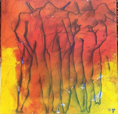 Auktion 374<br>Anne-Gret Winkler, 1997 (1944 - 2018,) ohne Titel, Öl/Leinen, 60x60 cm [1]