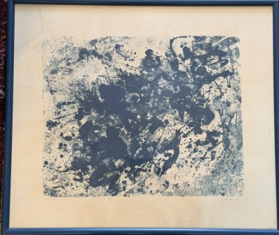 Auktion 374<br>Thieler, Fred Eigtl. Fritz Wilhelm Richard Thieler, Königsberg 1916 - 1999 Berlin, (19)60,  Komposition, Lithografie, 4/35, ger/Glas, RG 73x62 cm [1]