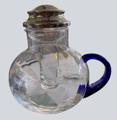 Auktion 374<br>gr. Kristall Saftkrug mit massiven Silberdeckel-925-, (dieser 50 gr.), H-25 cm [1]