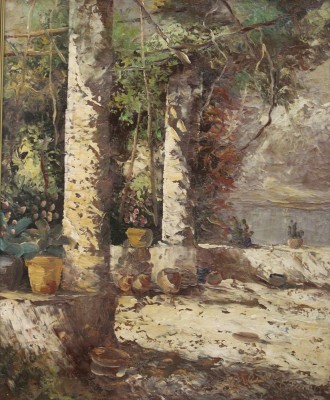 Auktion 375<br>Arling Ca...?, Bäume, Öl/Leinwand, gerahmt,  RG 63 x 53cm [1]