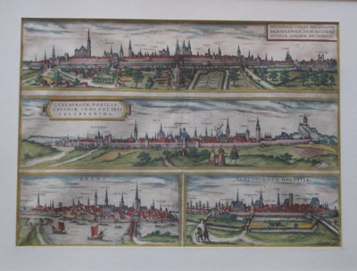 Auktion 375<br>Kupferstich aus dem berühmten Städteatlas Civitates Orbis Terrarum von Georg Braun und Frans Hogenberg, der erstmals 1572 veröffentlicht wurde, ger./Glas, RG 44 x 60,5cm [1]