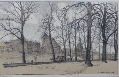 Auktion 375<br>Friedrich KALLMORGEN (1856-1924), Stade II, Farblithographie auf Papier, gerahmt/Glas, RG 32 x 46cm [1]