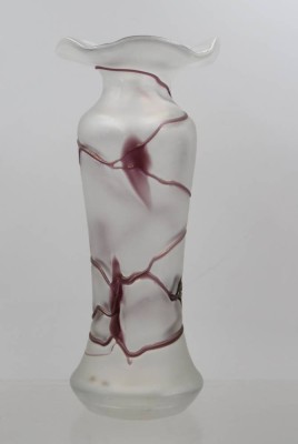 Auktion 375<br>Kunstglasvase, wohl Poschinger, ca. H-26cm [1]