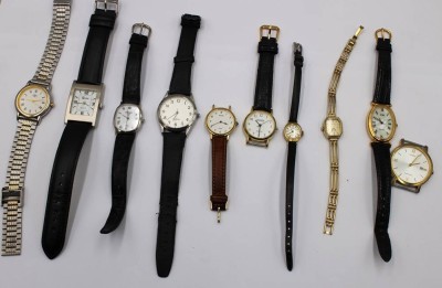 Auktion 375<br>10x div. Armbanduhren, meist Quarzwerke, nicht geprüft, Tragespuren, 2x Rückendeckel fehlen. [1]