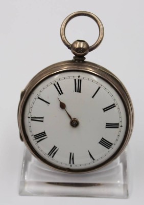 Auktion 375<br>Taschenuhr um 1900, England, Silbergehäuse, Schlüsselwerk steht, Glas fehlt, ca. D-4,5cm [1]