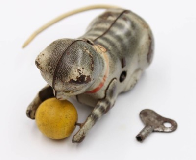Auktion 375<br>Köhler-Katze, Blech, US-Zone, Schlüsselwerk läuft, L-10cm [1]