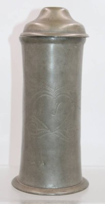 Auktion 375<br>hoher Zinnkrug, 19. Jhd., ca. H-28cm [1]