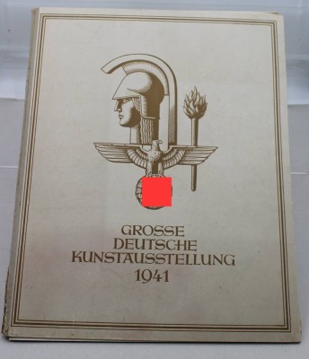 Auktion 375<br>Kunstmappe, Grosse Deutsche Kunstaustellung 1941, nicht kompl. es fejlen Blatt Nr. 13, 16, 18 und 20, ca. 51,5 x 41,5cm [1]