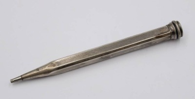 Auktion 375<br>Druckbleistift, Silber gepr., älter, ca. L-11,5cm, Klammer fehlt [1]