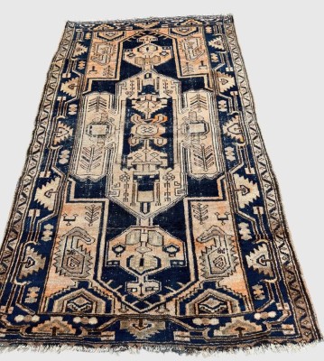 Auktion 375<br>Antiker Mala Yer Handgeknüpfter Teppich , Kaukasus, Naturfarben, 120x200 cm, Gebrauchsspuren [1]