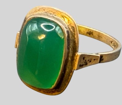 Auktion 375<br>Silberring-800- mit grünen Stein, RG 53, 3,07 gr [1]