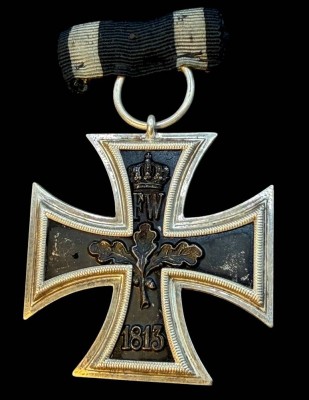 Auktion 375<br>Eisernes Kreuz 2.Klasse, Kaiserzeit, in Silber (geprüft), Tragespuren [1]