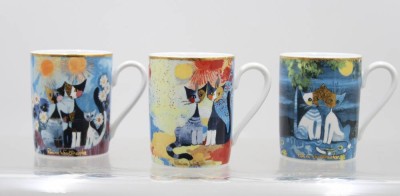 Auktion 375<br>3x Kaffeebecher, Goebel, Motive von Rosina Wachtmeister, je ca. H-9,5cm [1]