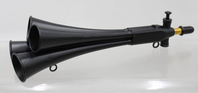 Auktion 375<br>Mehrklangsignalhorn, das auch als Tremolo-Trompete oder Rottenwarnsignalhorn, ca L-40cm [1]