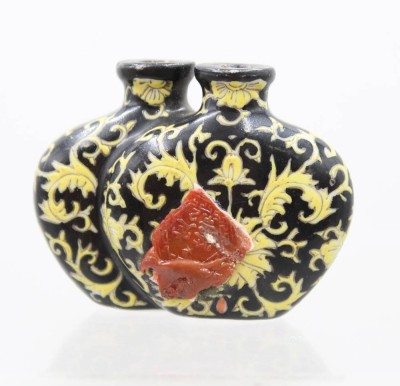 Auktion 375<br>antike doppelte Schnupftabakflasche, gemarkt, ca. H-5cm [1]