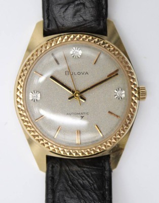 Auktion 375<br>vintage Bulova Automatik-Armbanduhr, Werk läuft, guter Zustand, ca. D-3,4cm [1]