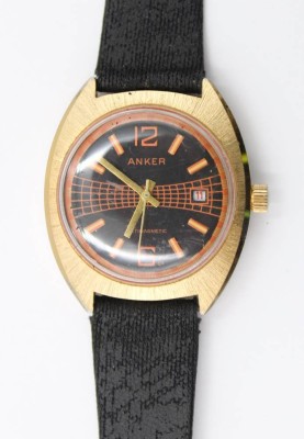Auktion 375<br>vintage mechanische Armbanduhr, Anker Antimagnetic, Handaufzug, Werk läuft, ca. D-3,5cm, Tragespuren [1]