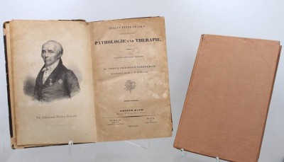 Auktion 375<br>Johann Peter Frank's specielle Pathologie und Therapie, 1. u. 2. Band, Altersspuren, 1840 [1]