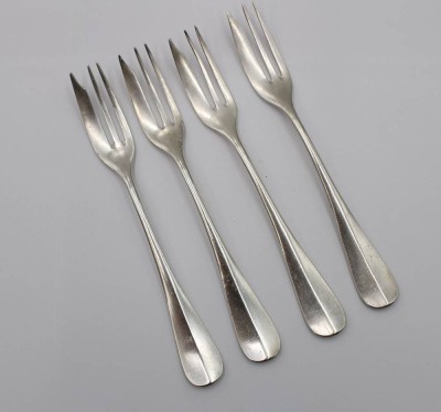 Auktion 375<br>4x Gabeln, Wellner, 90er Auflage, Gravur 